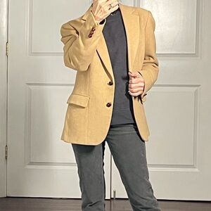 Dean’s Naperville vintage custom made wool camel jacket size 12